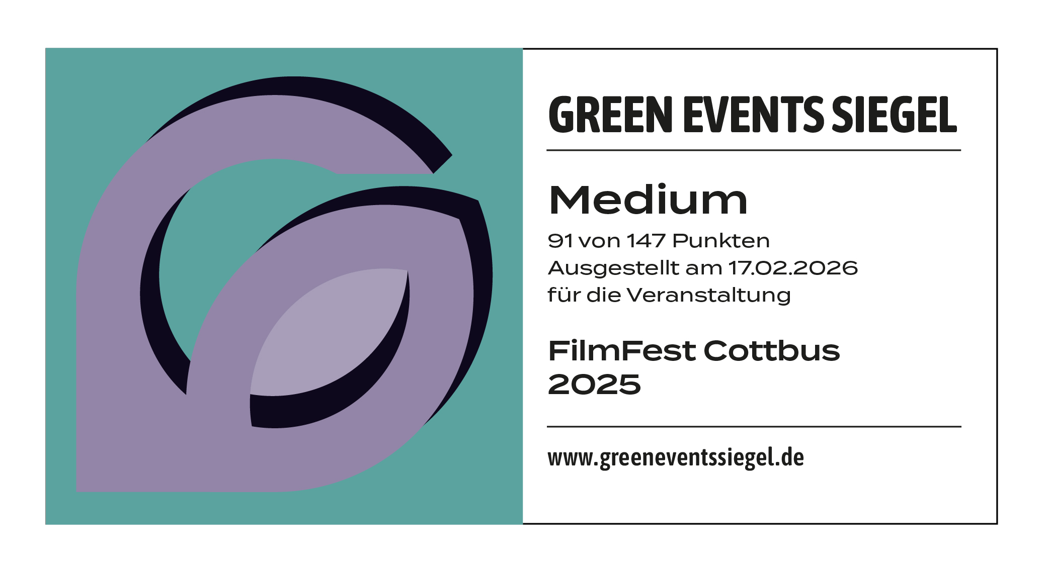 Green Events Siegel Medium FFC