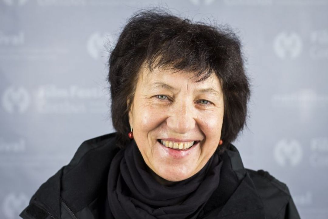 Heidi Fischer, Leiterin des Obenkinos, auf dem 25. FilmFestival Cottbus