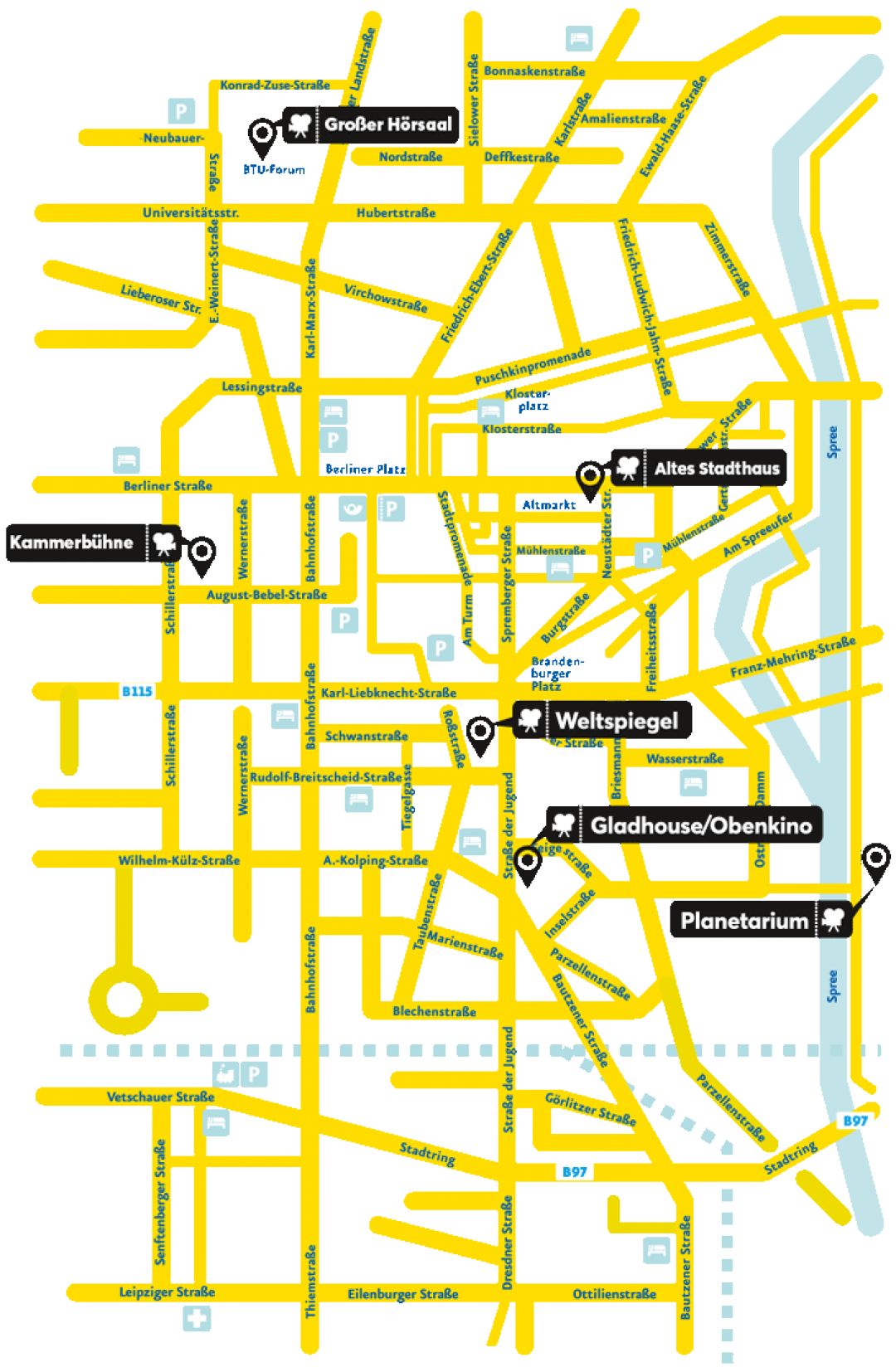 31. FilmFestival Cottbus - Die Spielstätten
